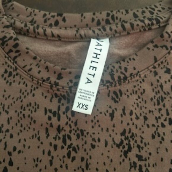 NWOT Athleta Studio to Street Splatter Animal Print Crewneck Sweatshirt - Picture 10 of 10